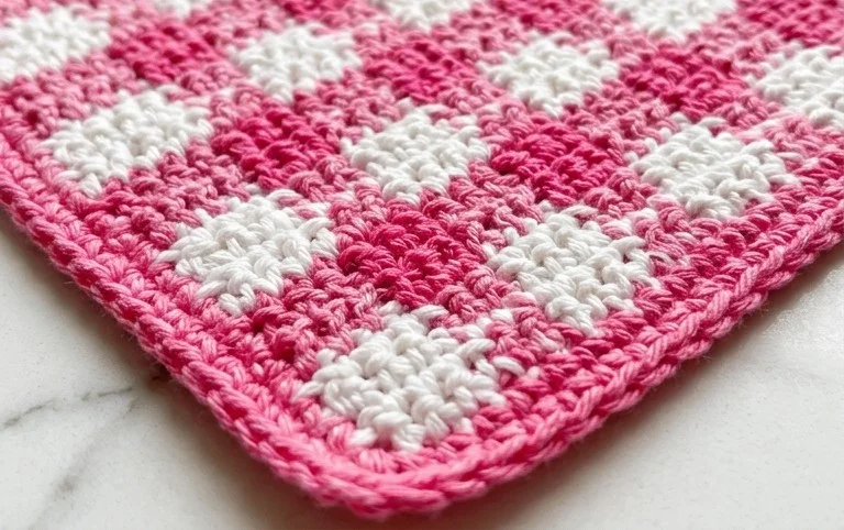 Crochet Gingham Dishcloths - Free Pattern