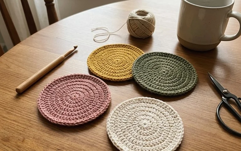 Quick and Easy Crochet Coaster Pattern | Free Beginner Guide