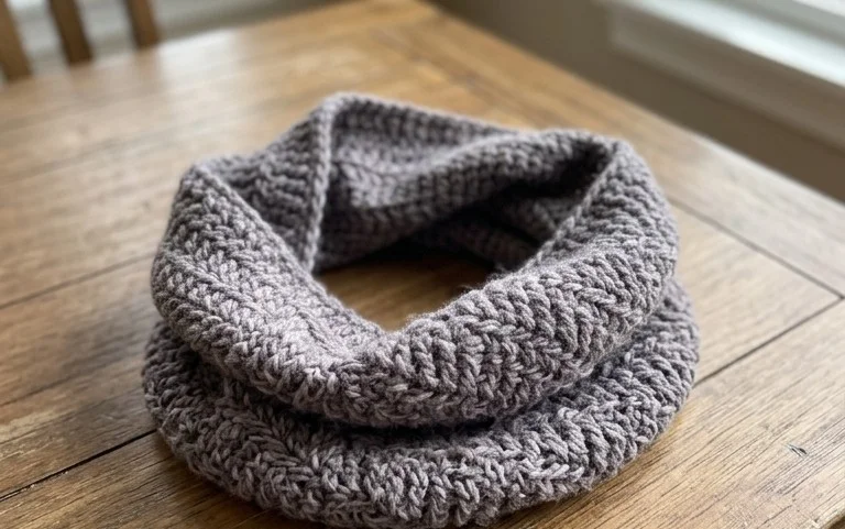 The Herringstone Cowl: Free Beginner Crochet Pattern