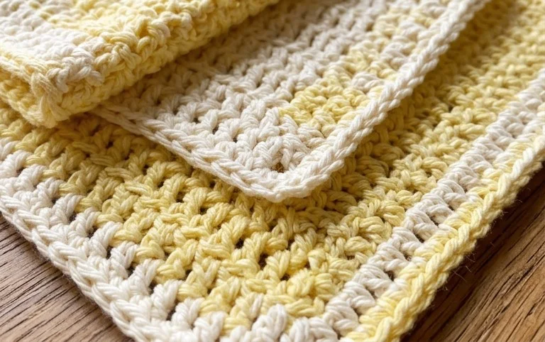 Lemon Peel Stitch Dishcloth Pattern