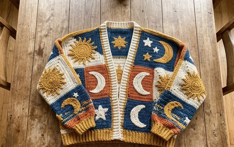 6 Celestial Cardigan Free Crochet Patterns for Beginners