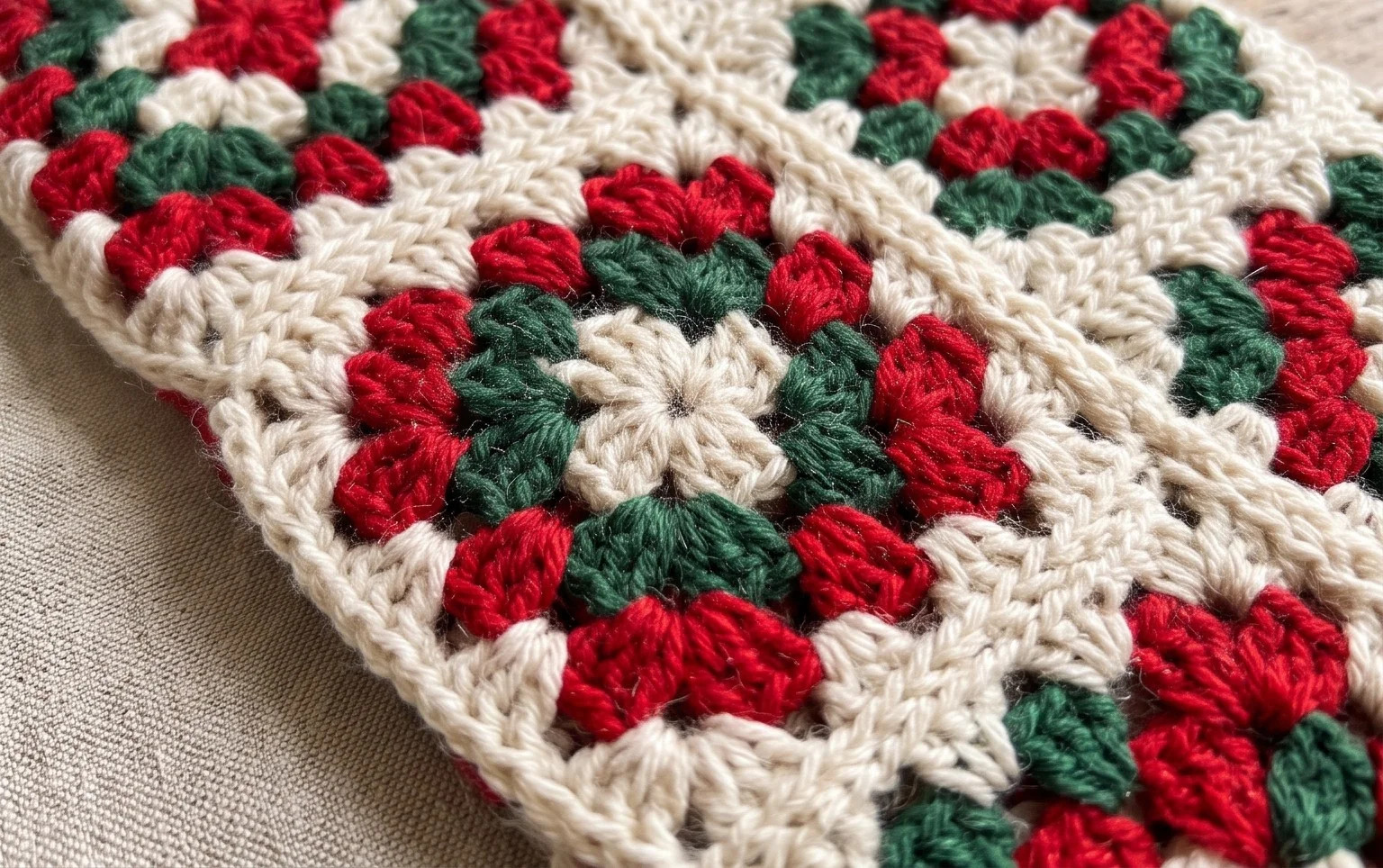 Granny Square Christmas Stocking Crochet Pattern
