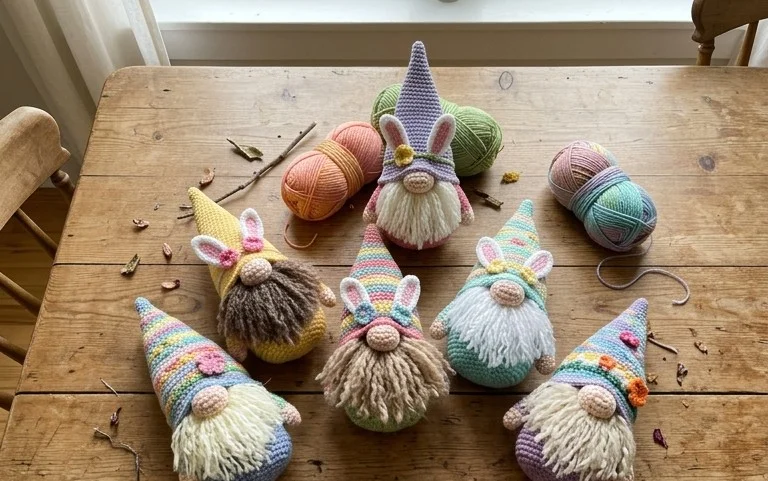 12 Free Easter and Garden Gnome Crochet Patterns