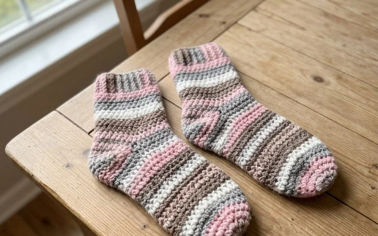 Easy Crochet Unisex Slipper Socks Free Step-by-Step Guide